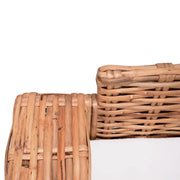 Divano da Giardino a 3 Posti in Rattan Naturale 276351