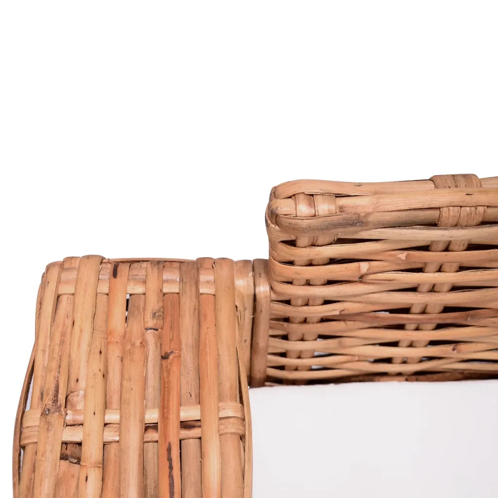 Divano da Giardino a 3 Posti in Rattan Naturale 276351