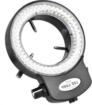 Lampada a LED per microscopio stereoscopico - 140PCS LED - perle - Luce regolabile - Adattatore - Nero