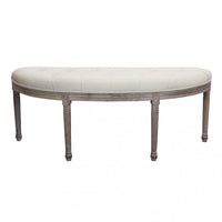 Panca Margi in Tessuto 125x45x48 h cm in Legno Beige