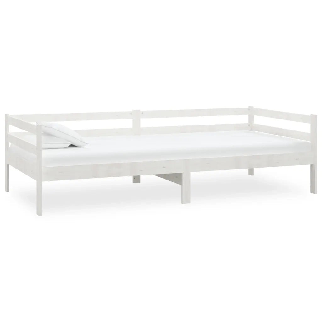 Divano Letto con Materasso 90x200 cm Bianco in Legno di Pino cod mxl 61181