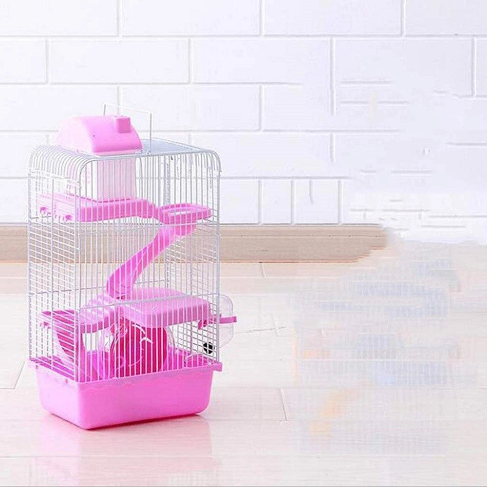 Trade Shop - Gabbia Per Criceti Criceto Portatile Casa A Più Livelli In Plastica 23x17x45 Cm -