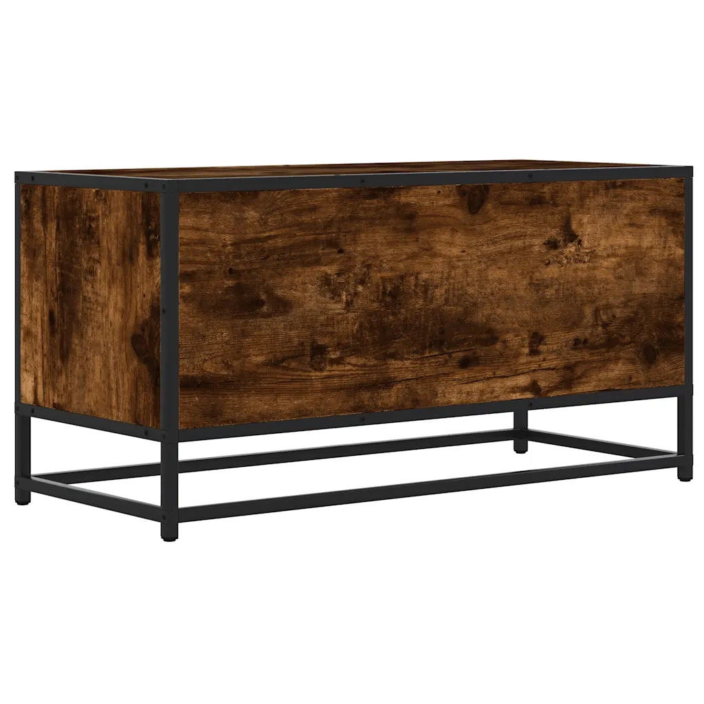 vidaXL Mobile TV Rovere Fumo 80x34,5x40 cm Legno Multistrato e Metallo