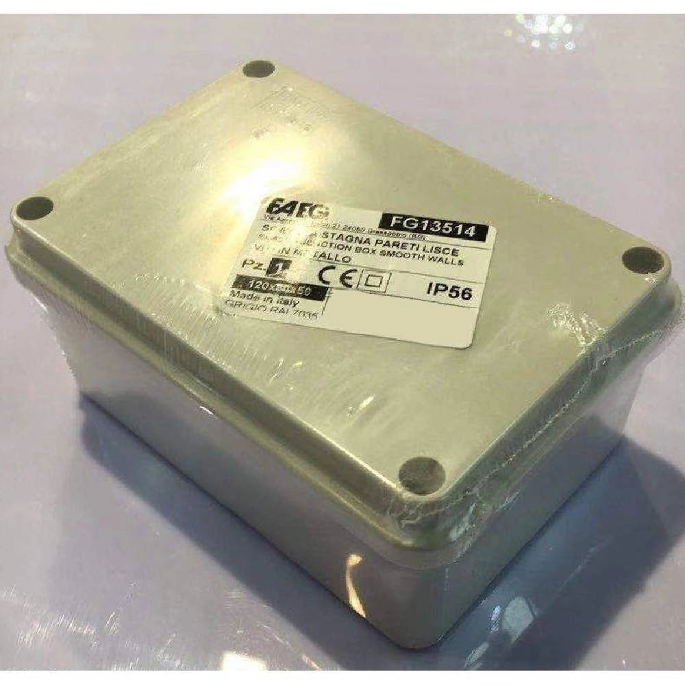 Trade Shop - Cassetta Scatole Derivazione Stagne Pareti Lisce Coperchio Viti Ip56 120x80x50mm -