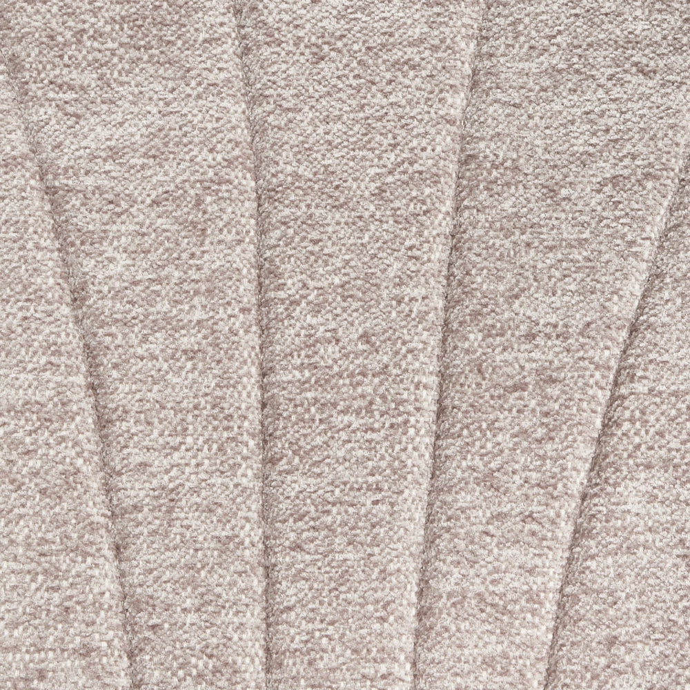 Sedia a dondolo in tessuto tortora gambe in legno e metallo pattini design moderno soggiorno