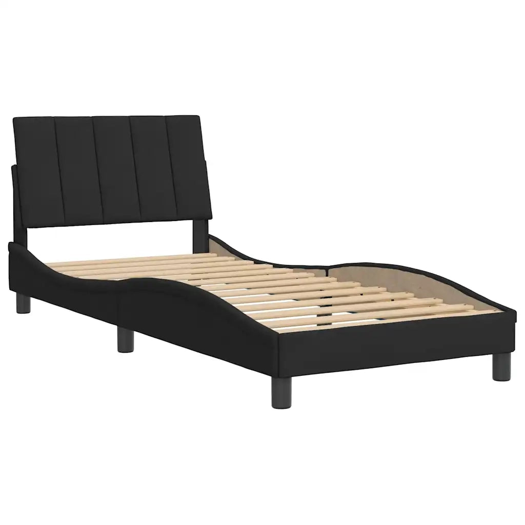 Giroletto senza Materasso Hanko Nero 80x200 cm in Velluto