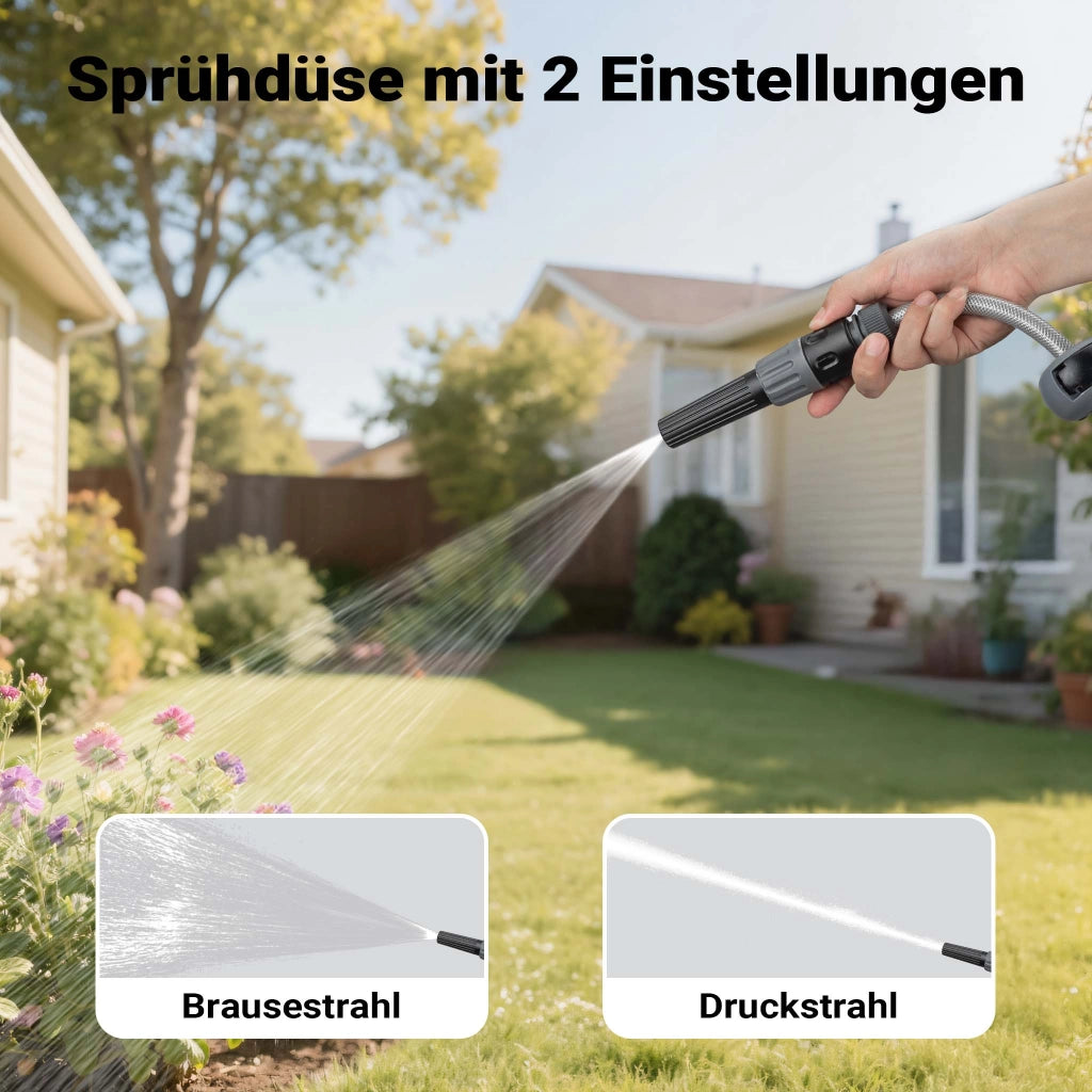 Portatubo da giardino con avvolgitore automatico, avvolgitubo da parete con tubo da 20m, avvolgitore per tubo acqua