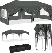 Tenda da Festa - 6 Pareti - Opvouglabile - Acquaparata - Tenda da Sdraio - Tenda da Picnic - Altezza Regolabile - Protezione UV - Pergola con Panno di Ombra