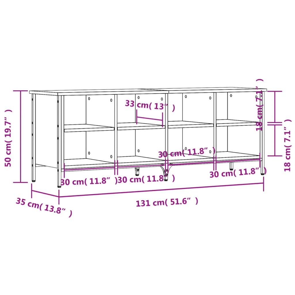 Scarpiera mobile contenitore per scarpe mobile per ingresso/corridoio/soggiorno 131 x 35 x 50 cm legno ingegnerizzato marrone 02_0021553