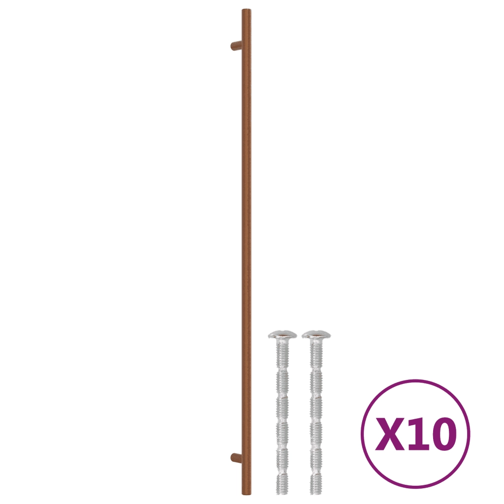 Maniglie per Mobili 10 pz Bronzo 480 mm in Acciaio Inoxcod mxl 132995