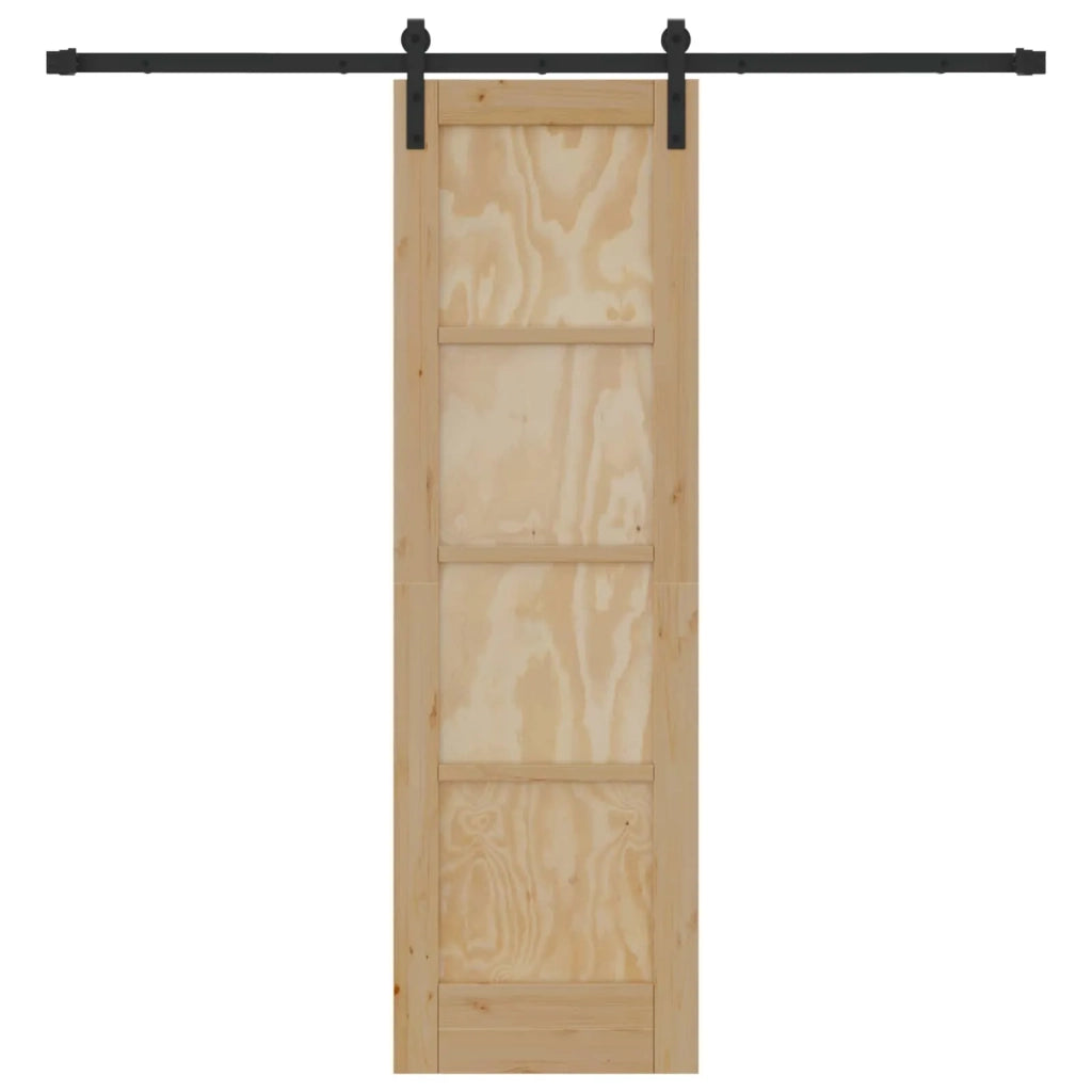 Porta scorrevole Naturale e Nero 61 x 198,5 cm 3445404