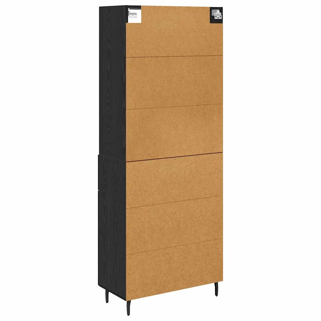 Credenza con cassetto Rovere Nero 69,5 x 34 x 180 cm 3416120