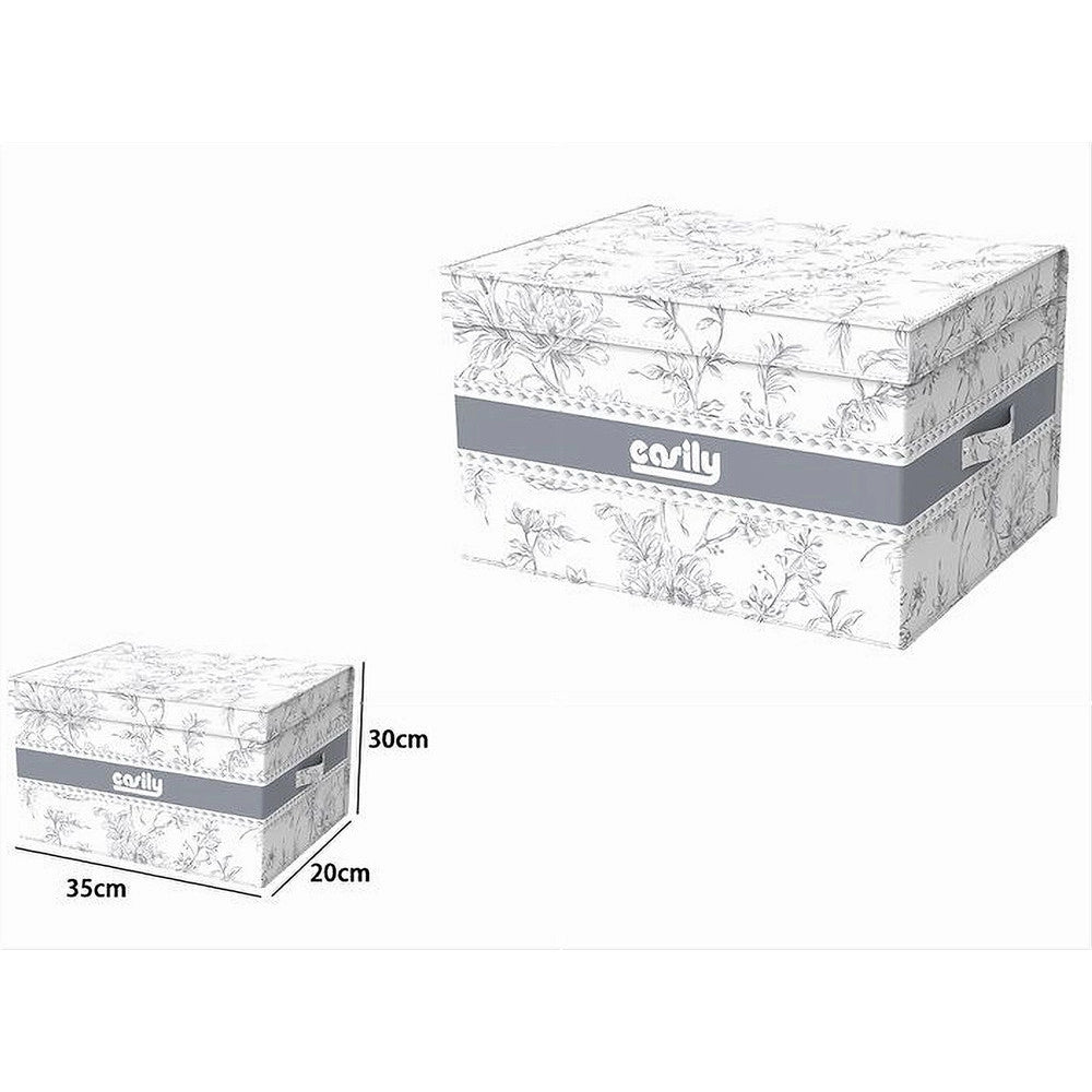Trade Shop - Box Portatutto Scatola Salvaspazio Contenitore Organizer 35x30x20cm Fantasia 87314 -