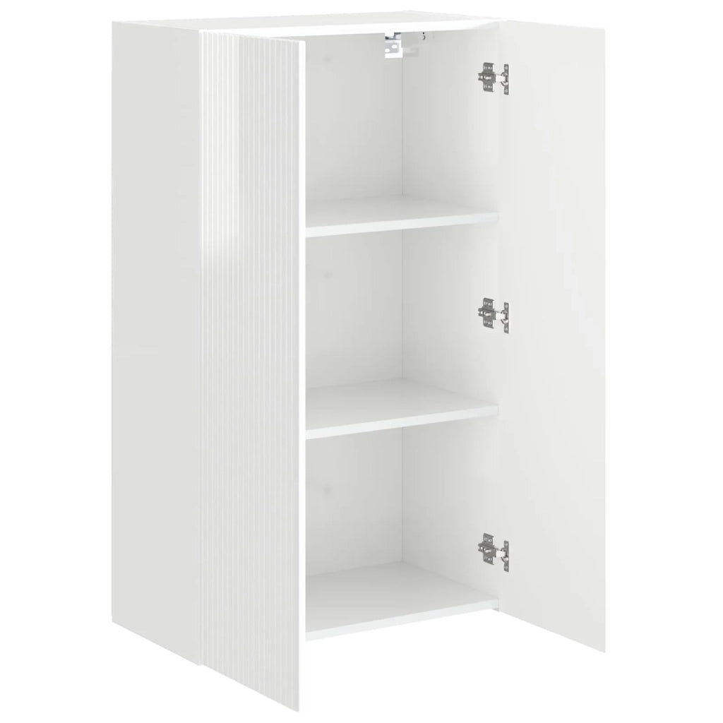 Mobile TV da parete 59,5 x 31 x 100 cm Bianco Lucido