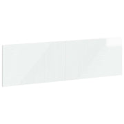 Testiera da Muro HAARLEM Bianco Lucido Legno ingegnerizzato 896939