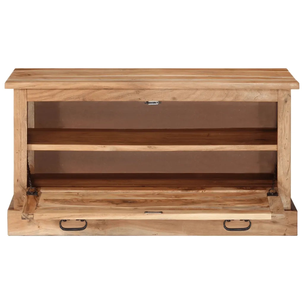 Panca con Scarpiera | Mobile per scarpe 85x40x45 cm in Legno Massello di Acacia