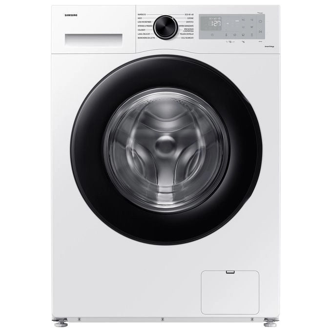 Samsung Crystal Clean WW90CGC04DAHET Lavatrice a carica frontale 9Kg Classe A  Ecobubble SmartThings con AI Energy Mode Pulizia Cestello Bianco