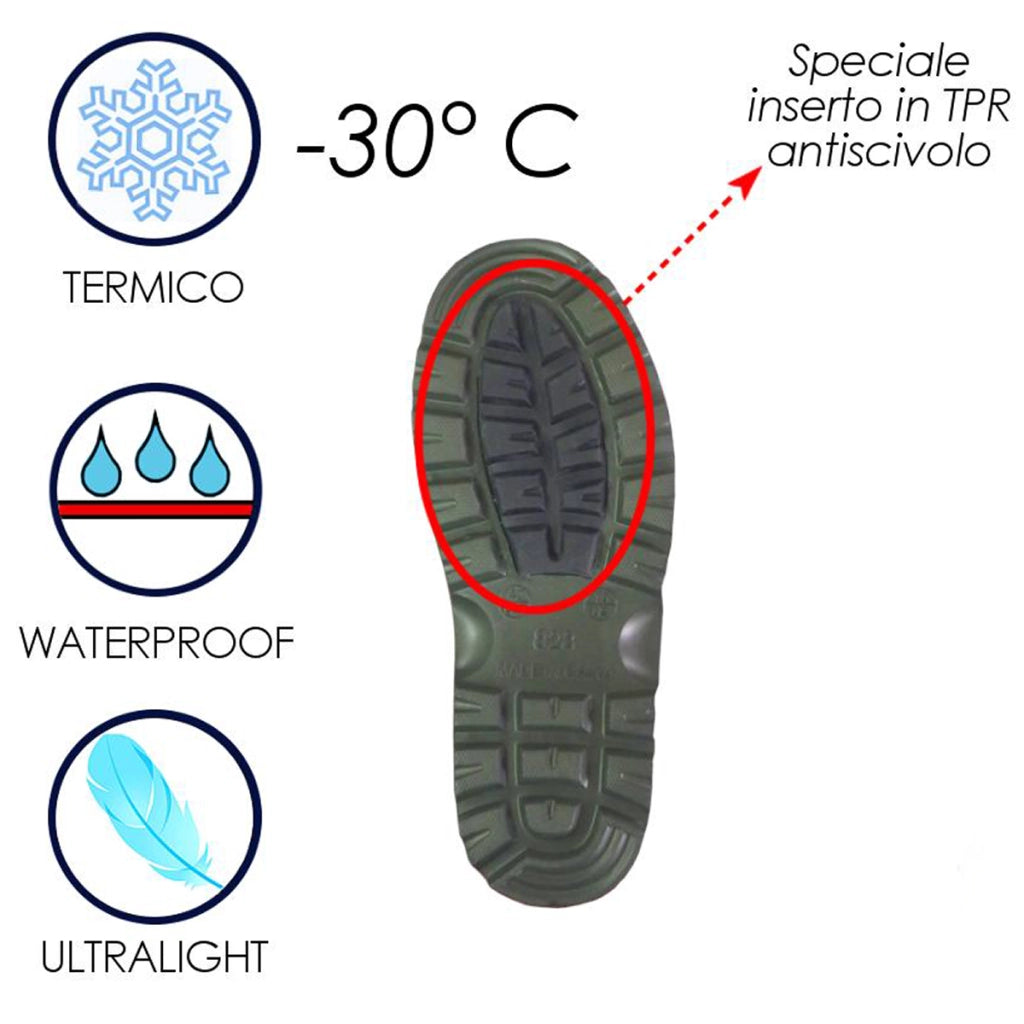 Stivale in eva termico antiscivolo ultraleggero numero 39