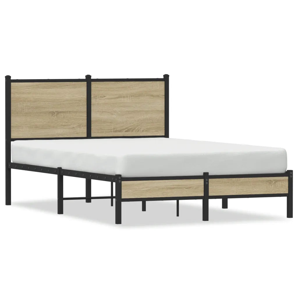 Giroletto senza Materaso in Metallo Rovere Sonoma 120x190 cm 4007865