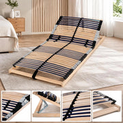 Slatted Frame With 42 Slats 7 Zones 90x200 Cm