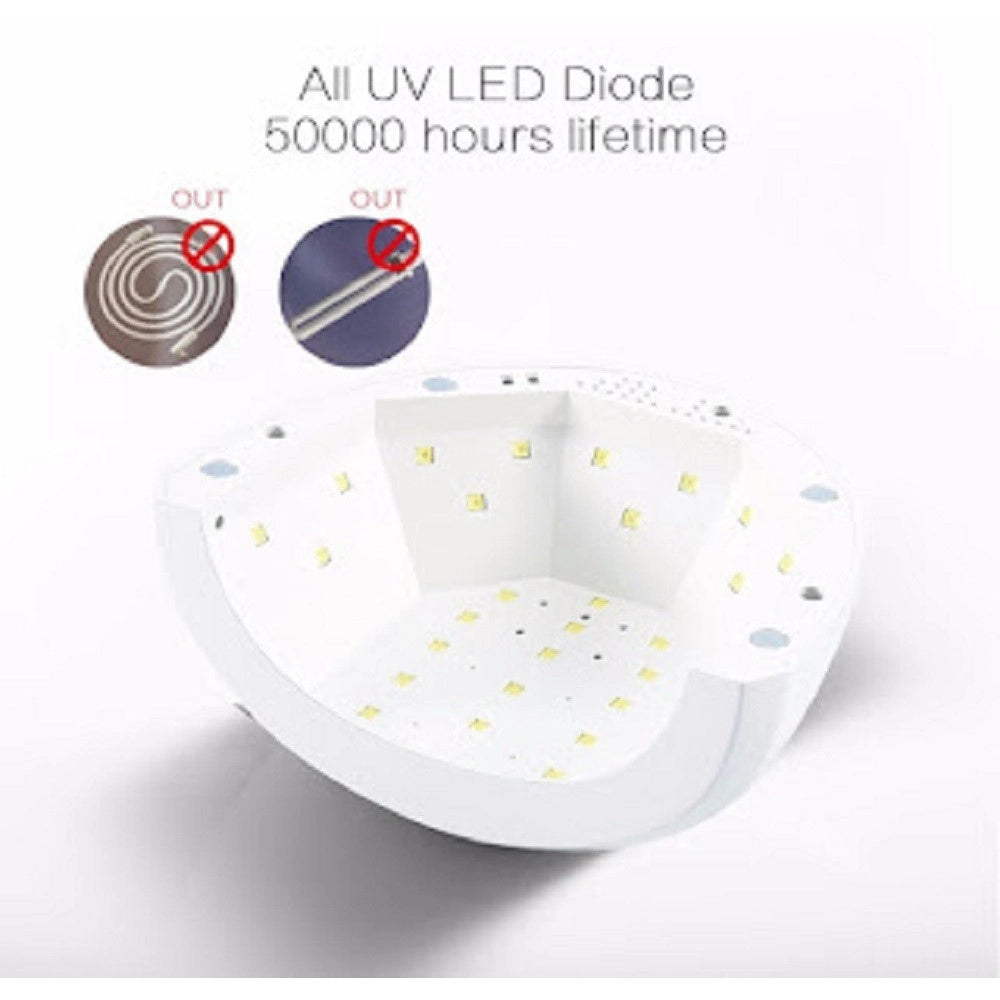 Trade Shop - Lampada Per Unghie Uv Led 48 Watt Per Asciugatura Smalto Gel Display Lcd Tx-9520 -