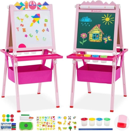 Esel in Legno per Bambini con Rullo di Carta e Funzioni Magnetiche - Pittura e Gioco