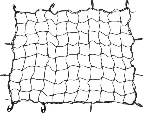 Reti di carico grandi - resistenti - 120 x 90 cm a 180 x 240 cm - rete di carico in nylon - rete a bungee - 24 ganci in plastica - rete di rimorchio - rete per bicicletta - rete di carico per bestseller - bestelwagens