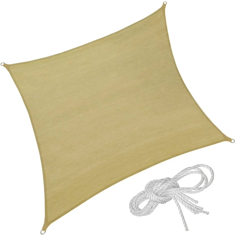 Tenda a vela ombreggiante 5,4 x 5,4 m beige mobili da giardino 08_0000539