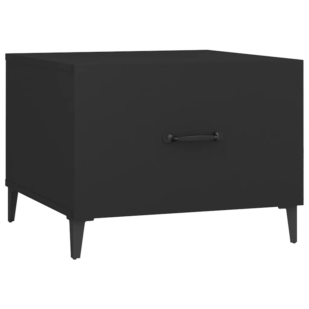2 pz Tavolini da salotto | Tavolino da caff¨¨ | Tavolino da Soggiorno Gambe in Metallo Neri 50x50x40 cm