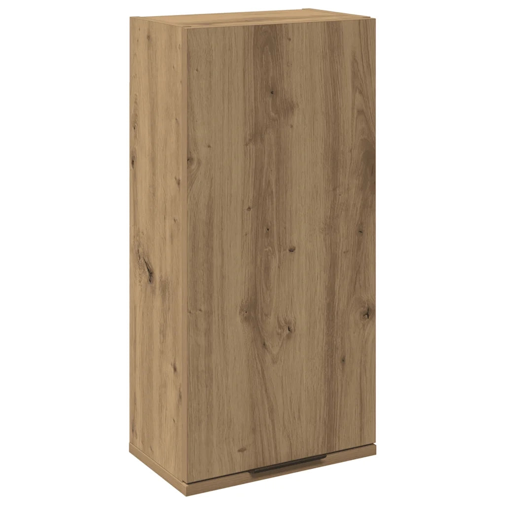 Mobile da Bagno a Parete Rovere Artigianale 32x20x67 cm 856938