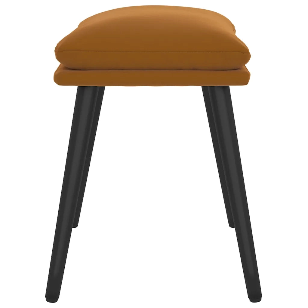 Poggiapiedi Marrone 45x29,5x35 cm in Velluto 341512
