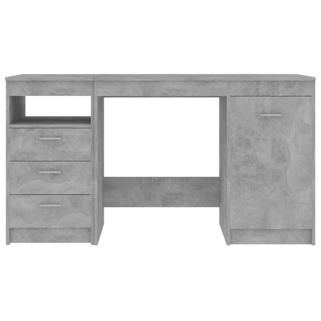 Scrivania tavolo postazione di lavoro mobile per computer studio 140 x 50 x 76 cm legno ingegnerizzato grigio 02_0023844