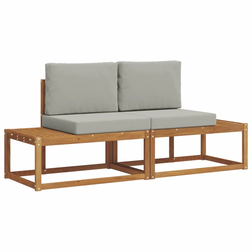 Set di divani da esterno con cuscino 2 pcs Naturale