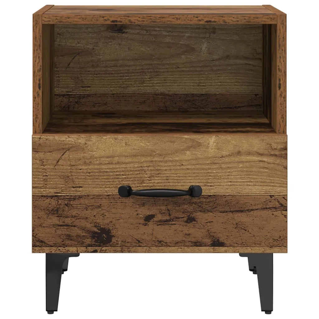 Armadio da Notte con cassetto Legno vecchio 40 x 35 x 47,5 cm