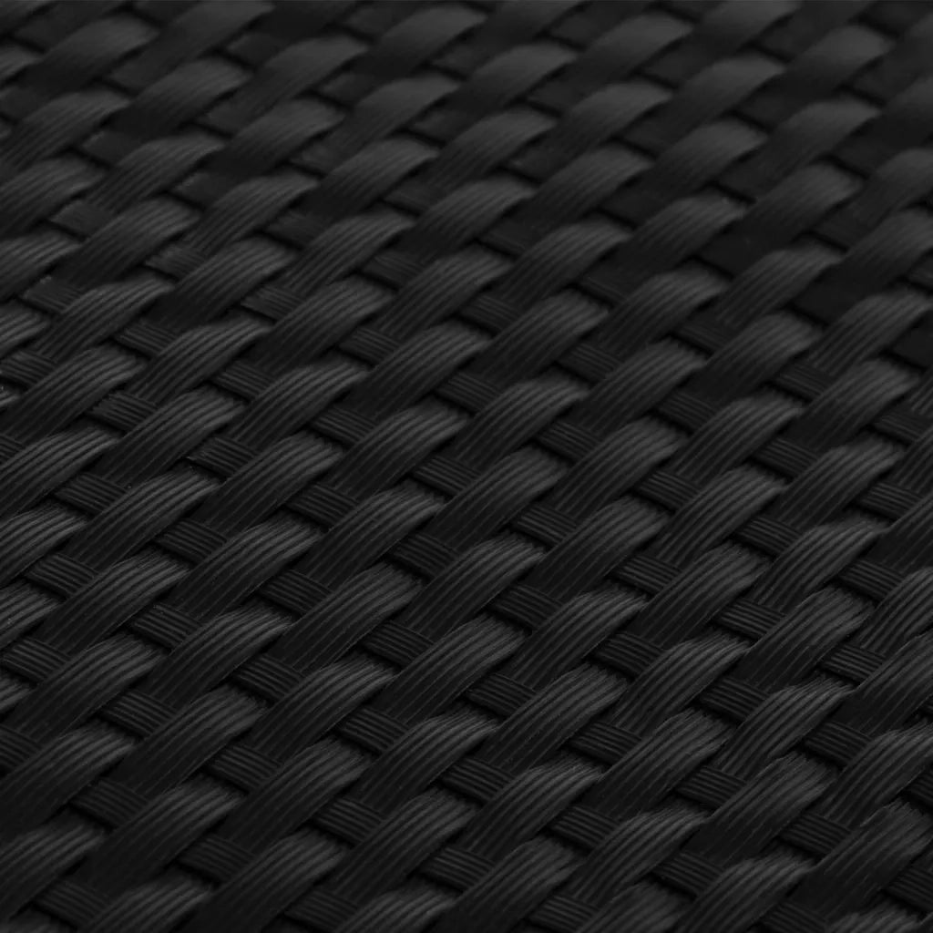 Paravento da Balcone Nero 300x80 cm in Polyrattan