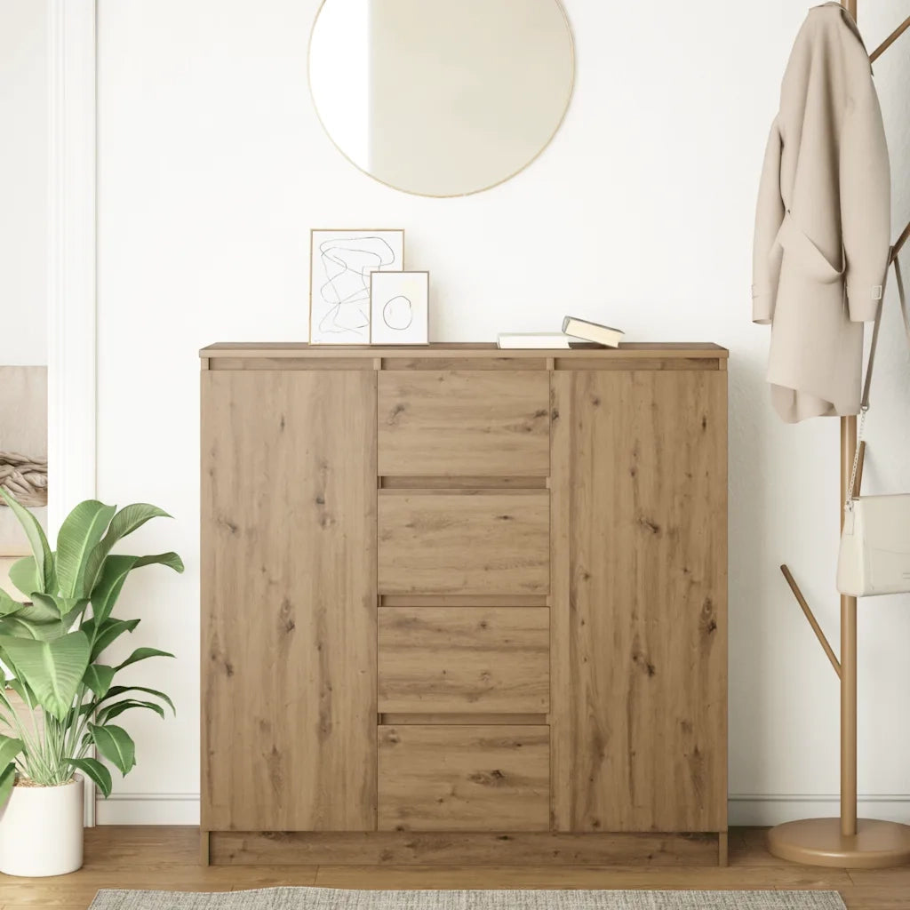 vidaXL Credenza con Cassetti Rovere Artigianale 100,5x35x98,5 cm
