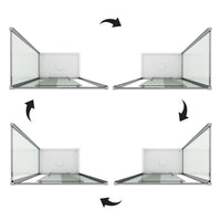 Box Doccia Angolare 75x150 cm 1 Anta Scorrevole in Cristallo Opaco 6mm H198 Fosterberg Viborg Duo