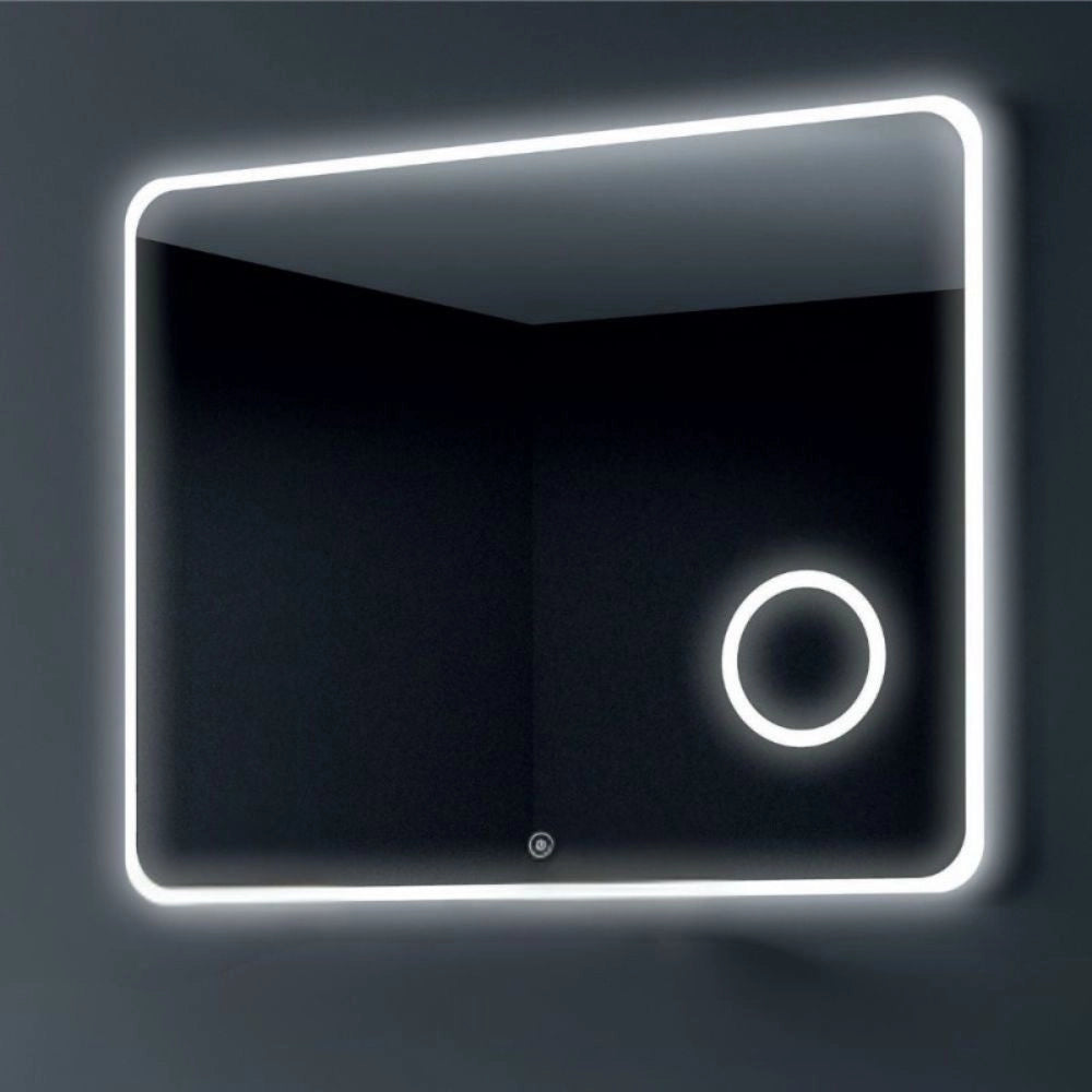Specchio bagno illuminazione LED anti appannamento Hanoi 100x80: innovazione e stile per un bagno di design