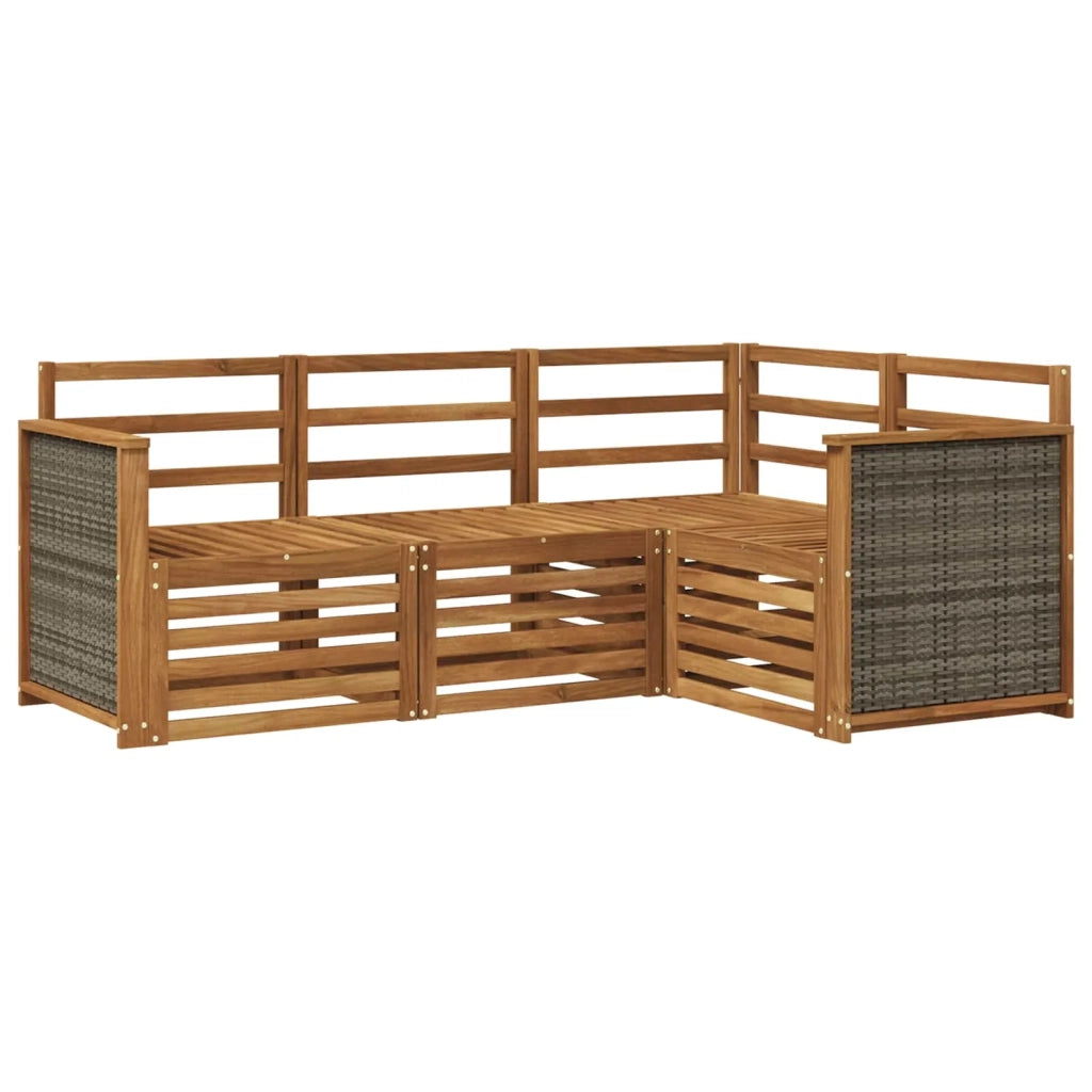 Set di divani da esterno 4 pz Poliestere 3384285
