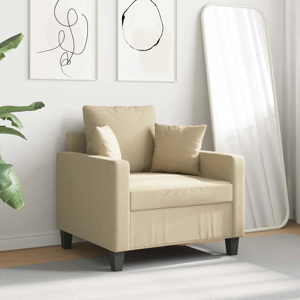 Poltrona Crema 60 cm in Tessuto 359253
