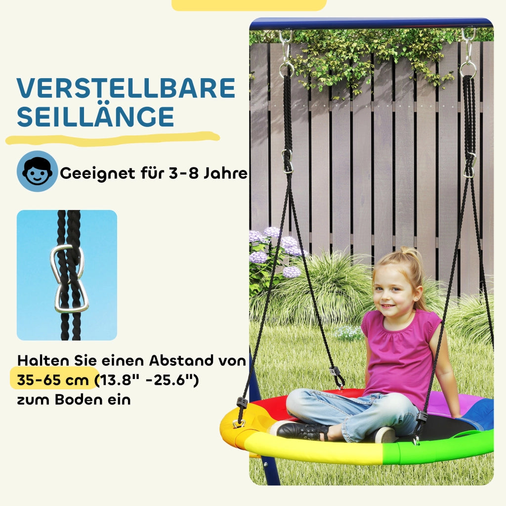 Altalena per bambini ¨C zephmum ¨C Set 6 in 1, 3-8 anni, acciaio, colorato