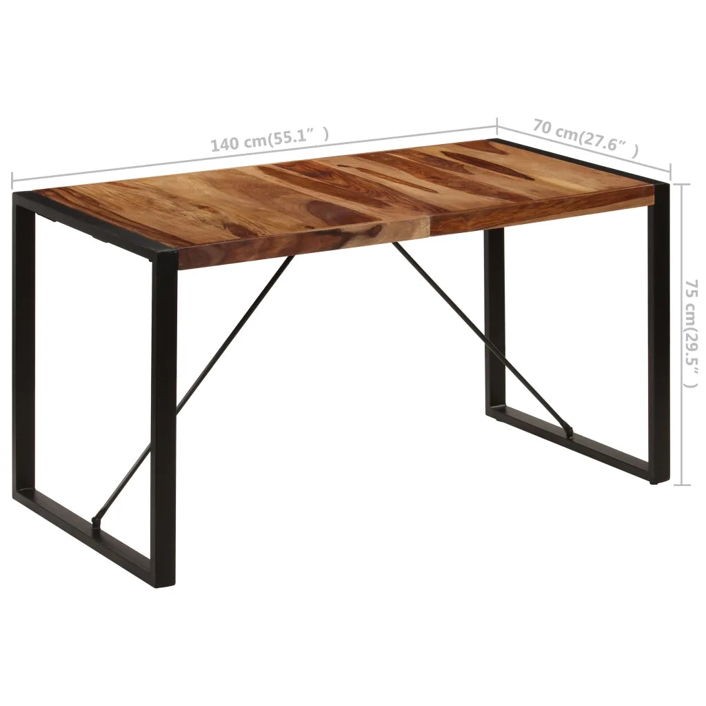Tavolo da Pranzo 140x70x75 cm in Legno Massello di Acacia 247422