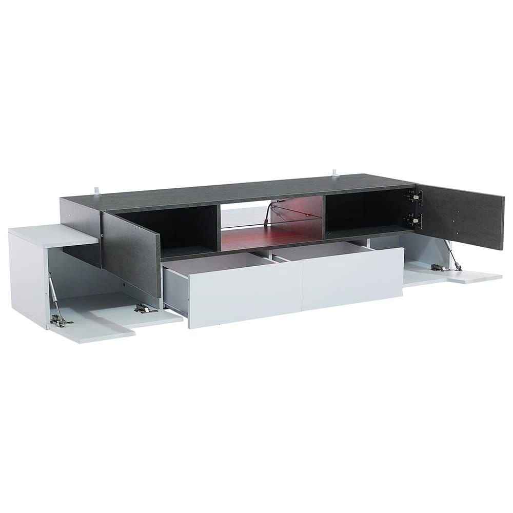 Media center gaming - Xylo - Bianco/grigio vetrine per 80"