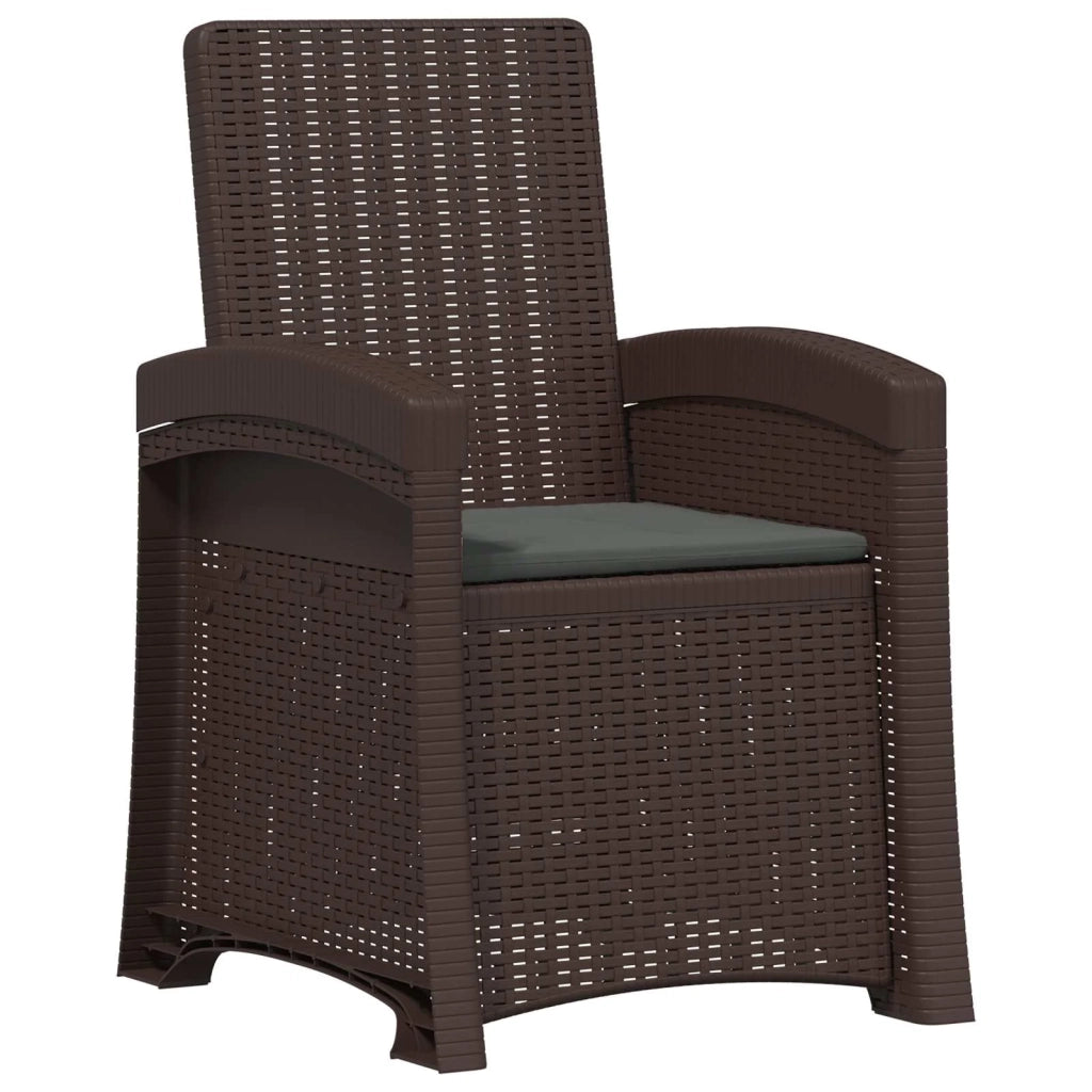 Sedia da giardino reclinabile effetto rattan 2 pcs 8012021