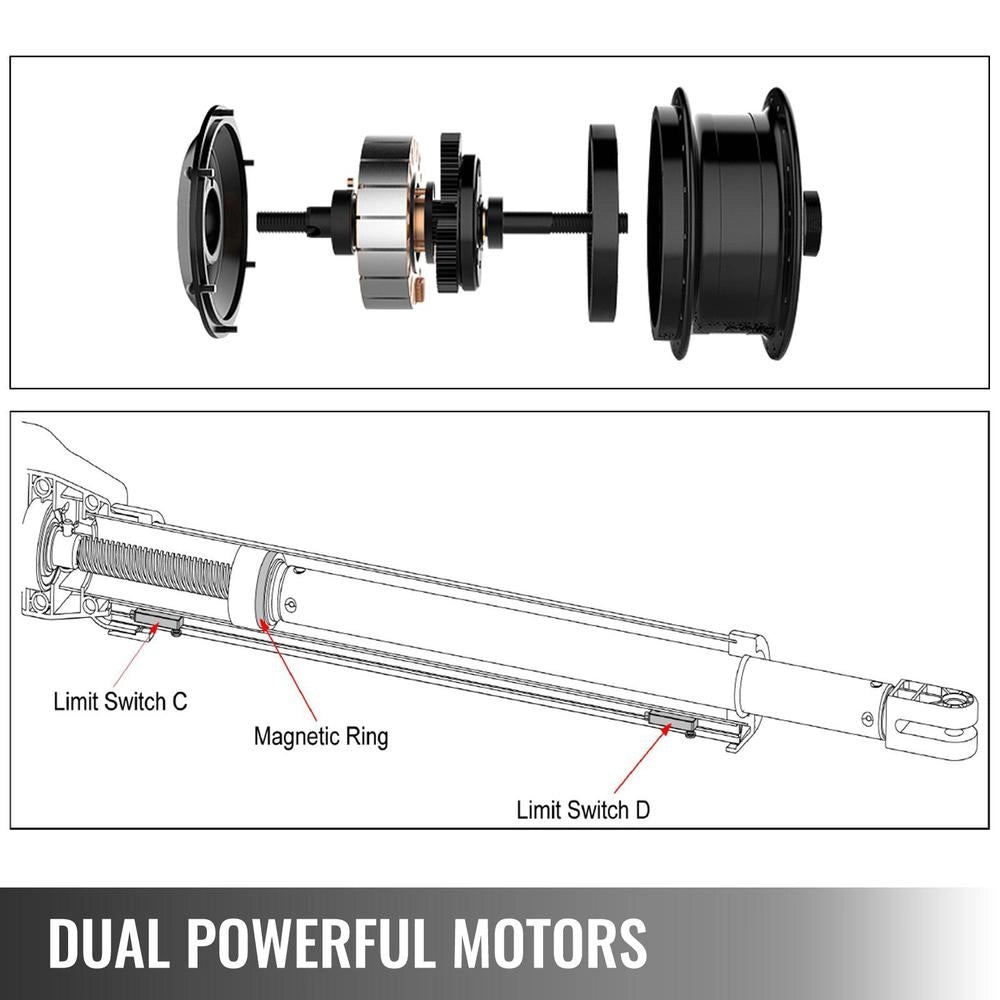 Double Swing Gate Opener Garage Door Drive 300kg 2.74m