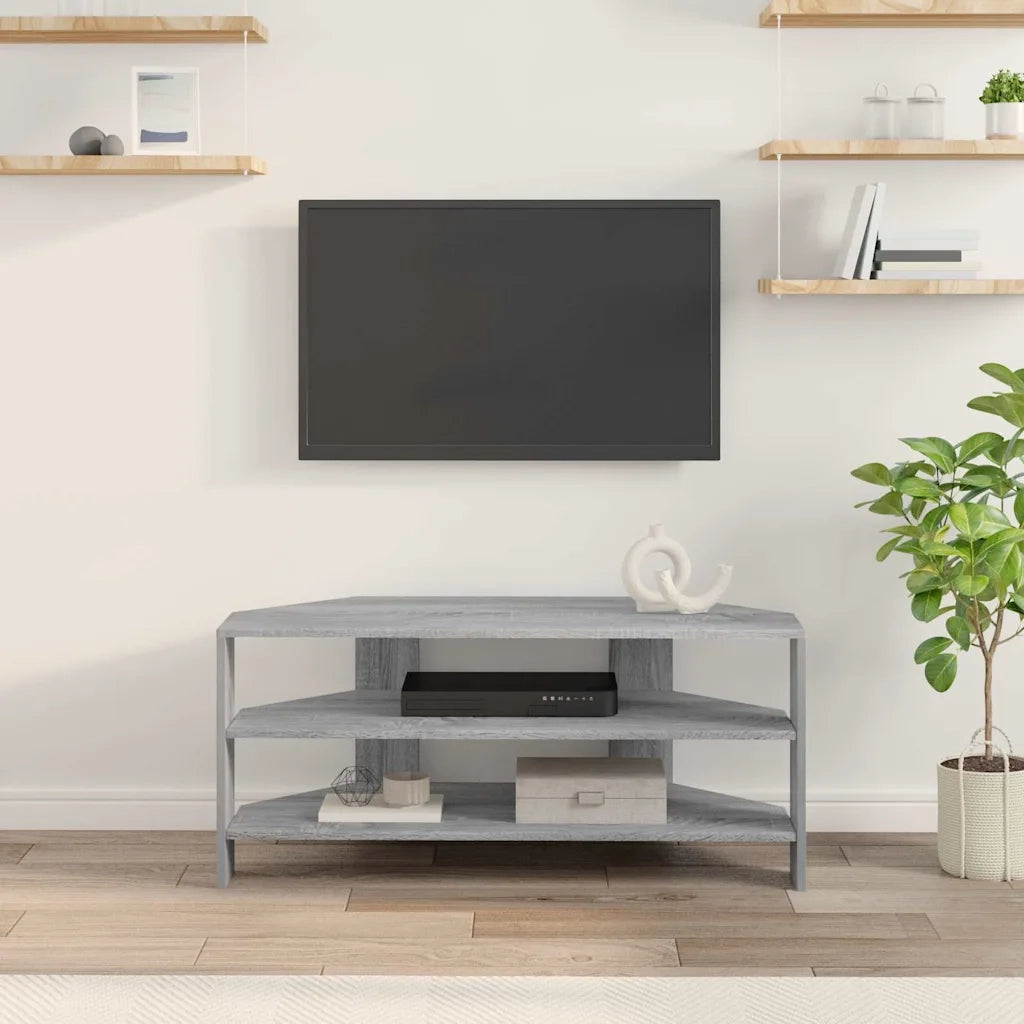 MobileTVAngolare Grigio Sonoma 102x40,5x45cm Legno multistrato
