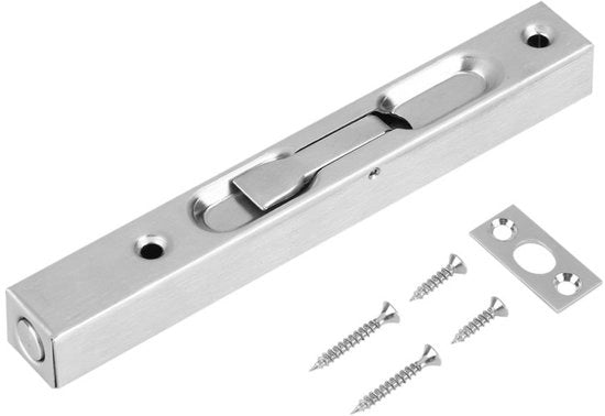 Ferramenta di sicurezza in acciaio inox 304 - Blocco di sicurezza - Lame a soffitto - Doppia porta - Molla potente - 15,5 cm - Blocco di sicurezza