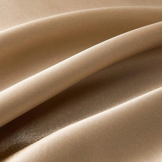 Set di coperte da letto beige - 220 x 240 cm - coperta da letto a tessuto liscio in seta - con chiusura a zip - 2 cuscini 80 x 80 cm - coperta da letto 240 x 220 in cotone