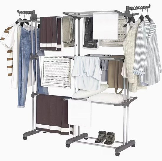 Grande Scaffalatura Estensibile con Ruote – Stabile Asse da Stiro per Interno e Esterno – Grande Capacità