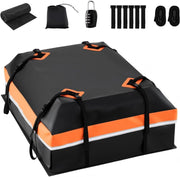Box Tetto Auto, Portapacchi Auto Tetto Impermeabile, Antiscivolo e Rigido, per Veicolo con o senza Barre, con Chiusura e Striscie Riflettenti (450 L,Arancione)